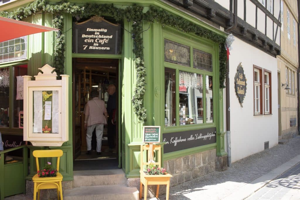 Historisches Cafe in Quedlinburg - eine der größten Sehenswürdigkeiten im Harz