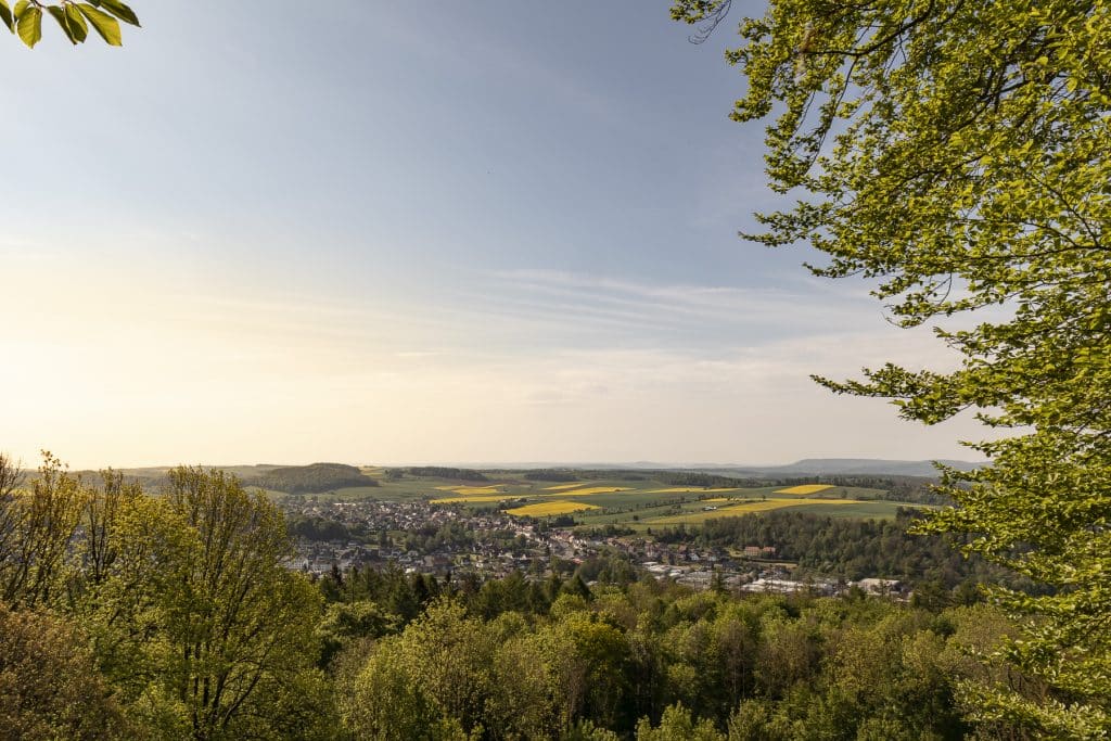 Ausblick von der Burgruine Scharzfels