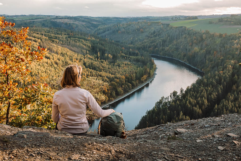 Wunderschöne Weitblicke beim Thüringen Wandern an der Saaleschleife